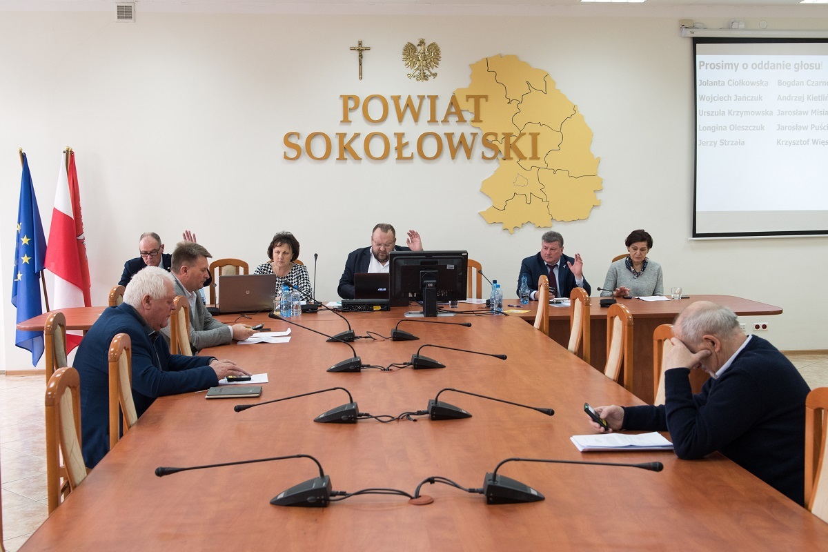 XXXVIII Sesja Rady Powiatu Sokołowskiego