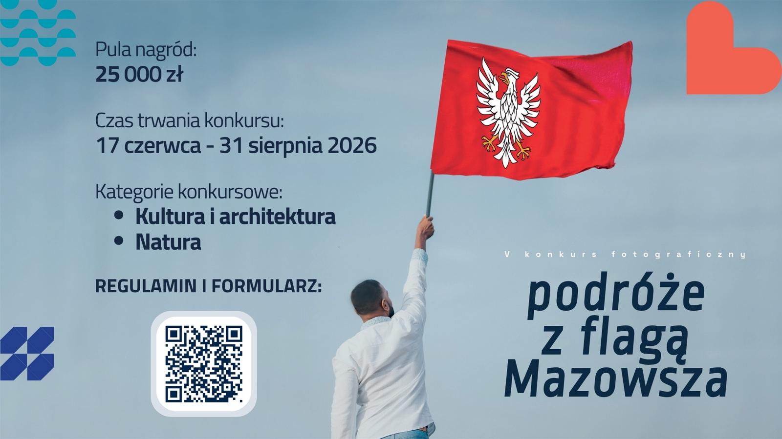 Zabierz flagę Mazowsza i ruszaj w drogę. Do wygrania 25 tysięcy złotych